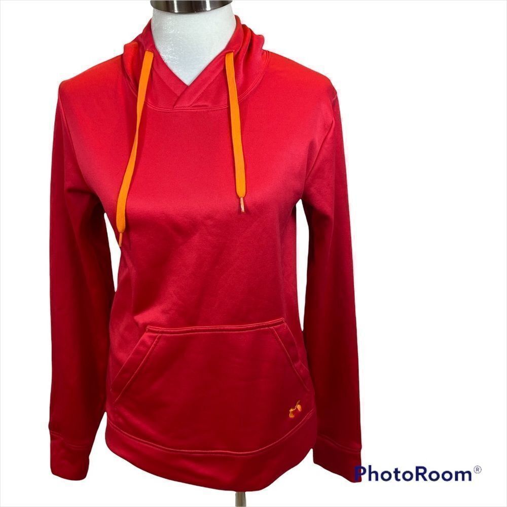 Ladies Under Armour Semi-Fitted Red and‎ Orange Hoodie Sweatshirt Size Medium
